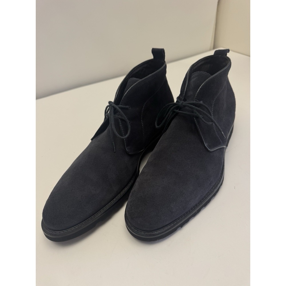 BRUNO MAGLI Blue Suede Leather Chukka Boots Made In Italy EUC Size 12 READ!! - Picture 3 of 15
